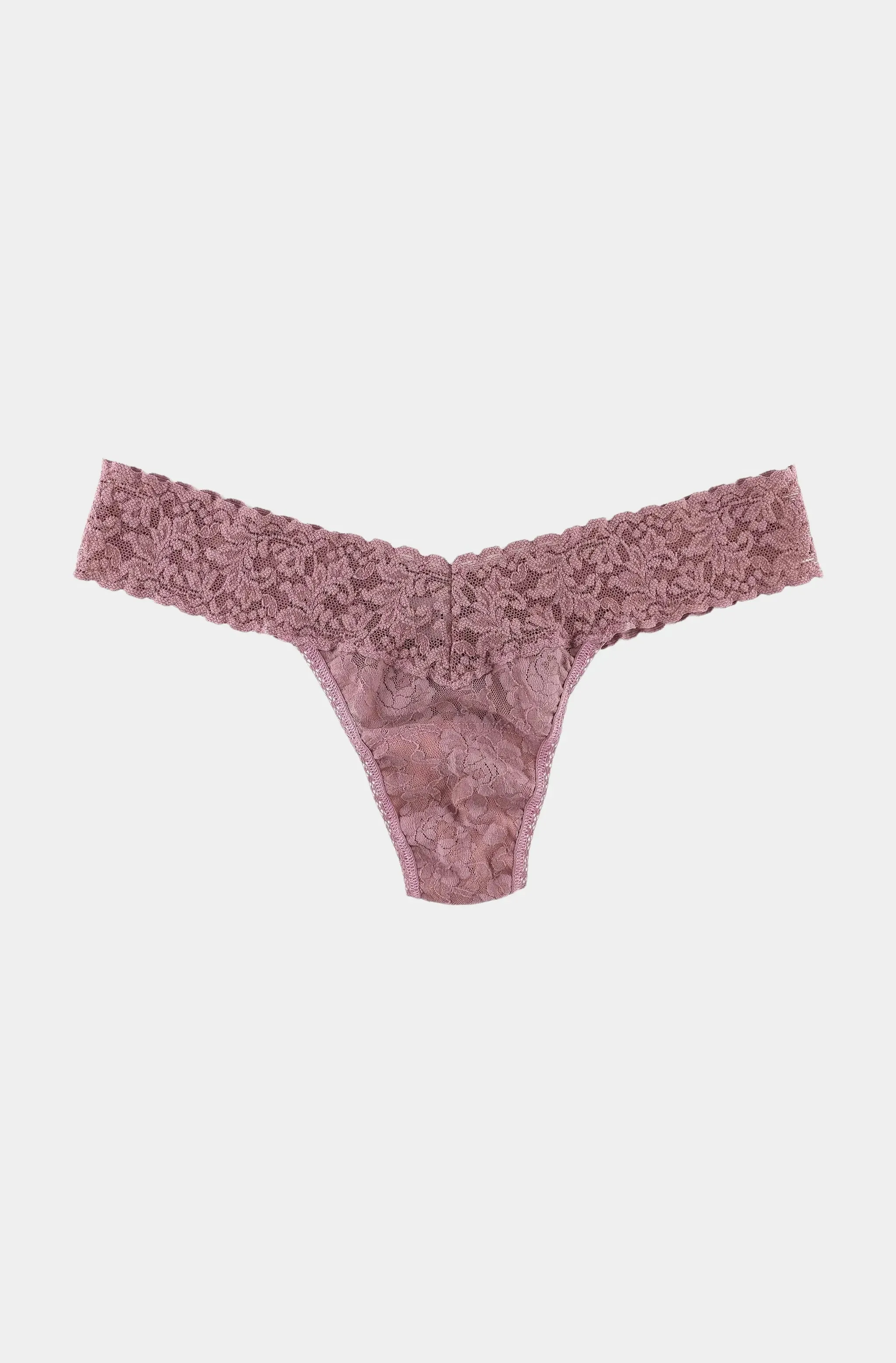 Signature Lace Low Rise Thong sold by Hemline