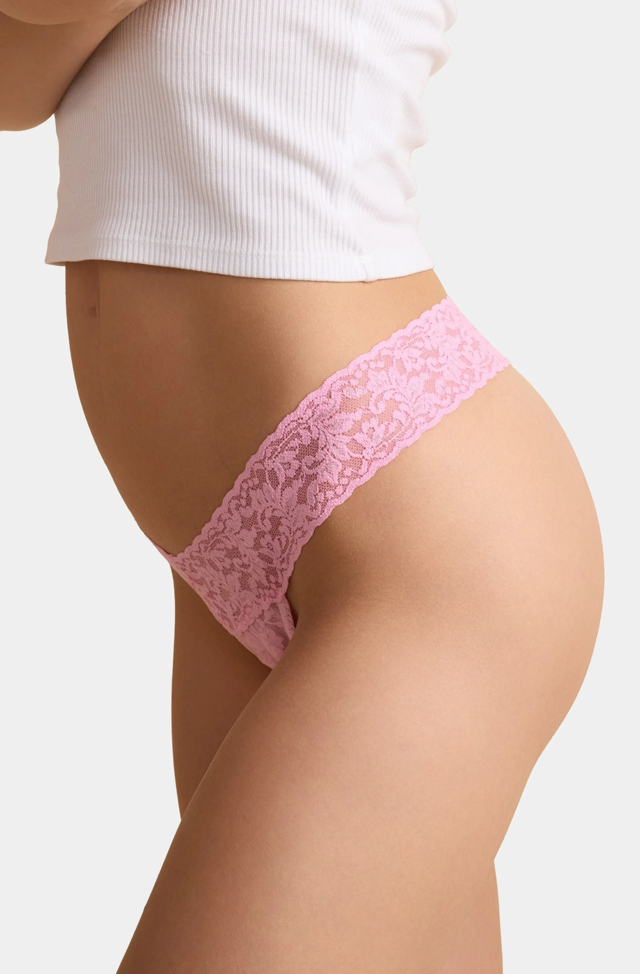Signature Lace Low Rise Thong sold by Hemline product image thumbnail 3