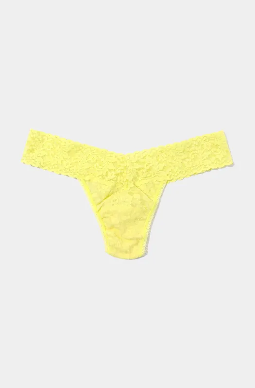 Signature Lace Low Rise Thong sold by Hemline