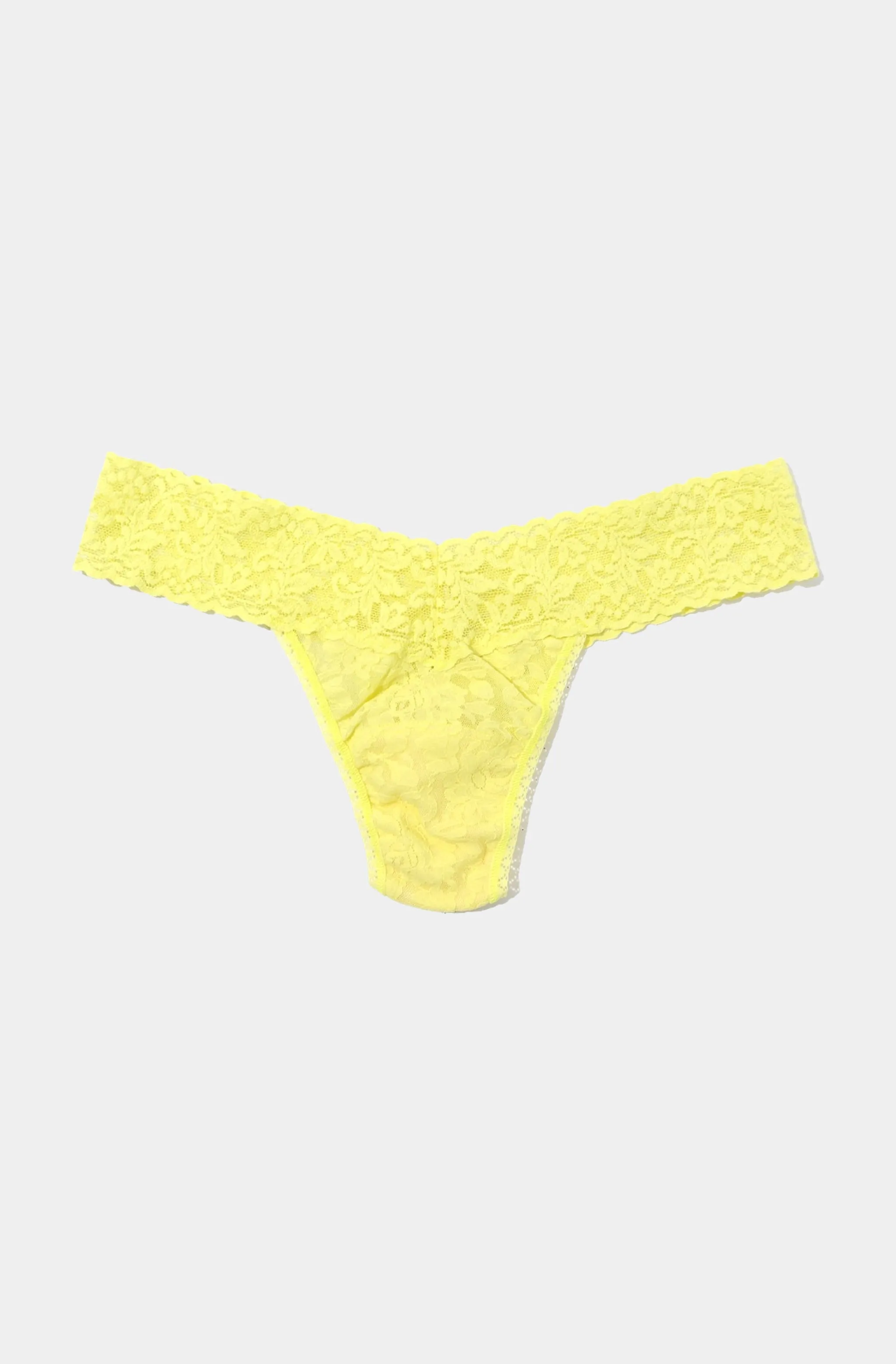 Signature Lace Low Rise Thong sold by Hemline