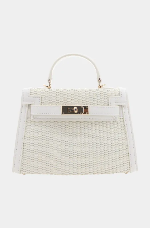 Hariette Raffia Handle Bag made by Billini