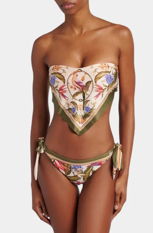 Strilitzia Light Blush Basic Bow Bikini Bottom made by FARM Rio