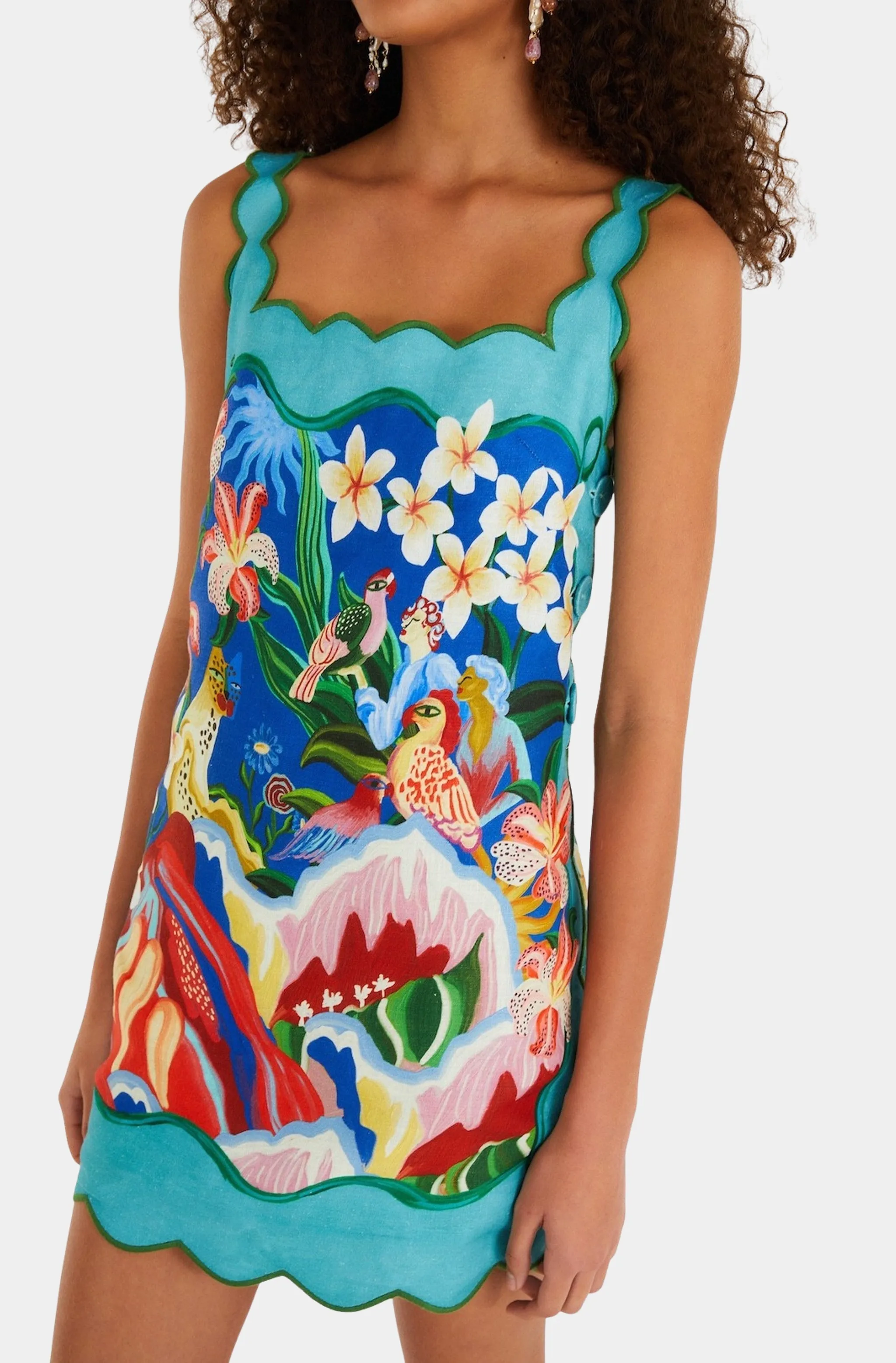Garden Of Life Scarf Multicolor Sleeveless Mini Dress sold by Hemline product image thumbnail 2