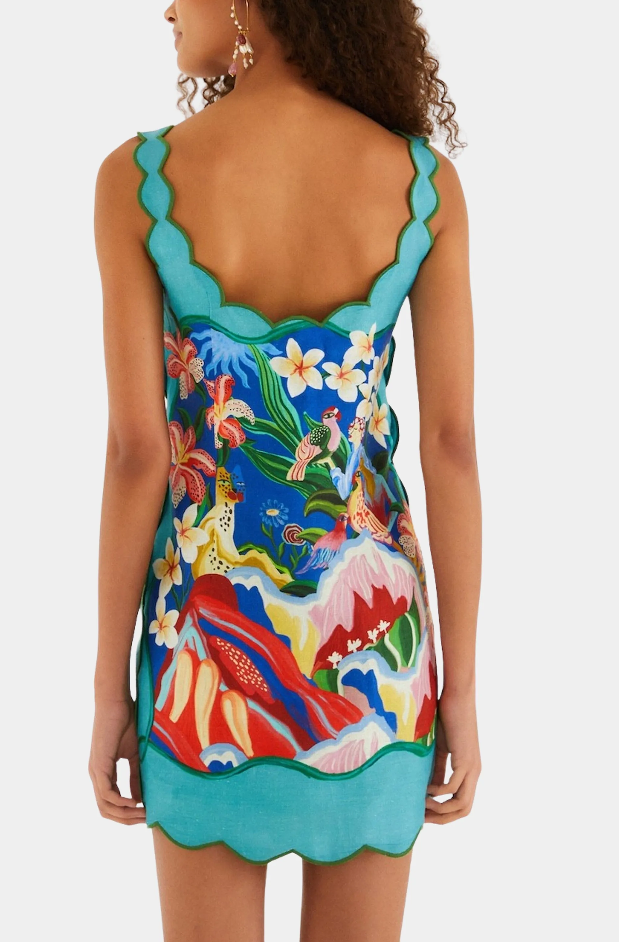 Garden Of Life Scarf Multicolor Sleeveless Mini Dress sold by Hemline product image thumbnail 3