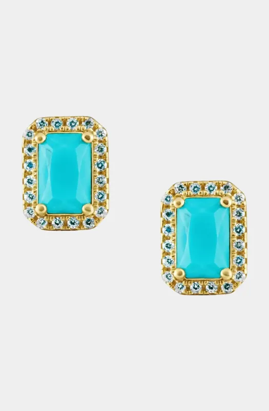 Nora Turquoise Studs made by Hemline