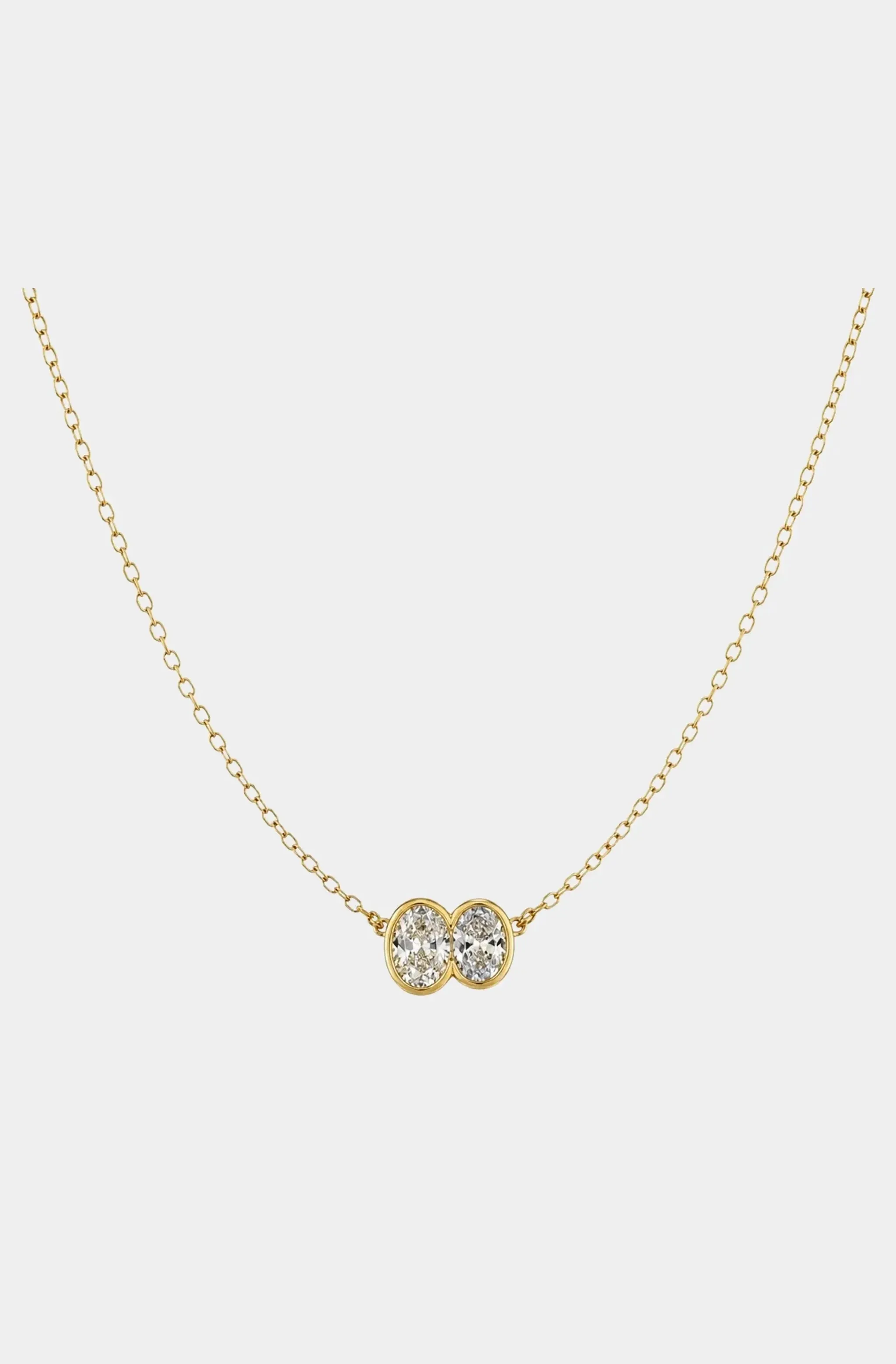 Lumi Bezel Necklace sold by Hemline