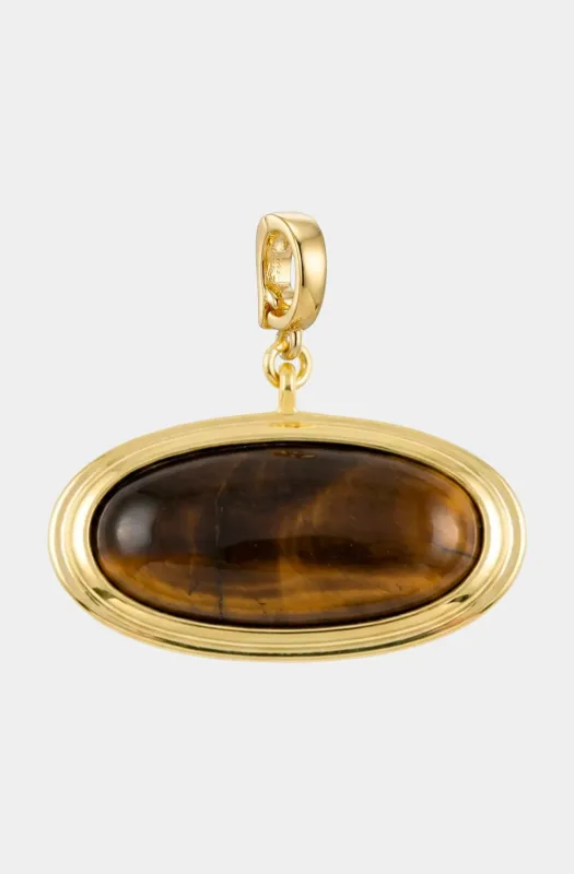 Oval Tiger Eye Charm made by Hemline