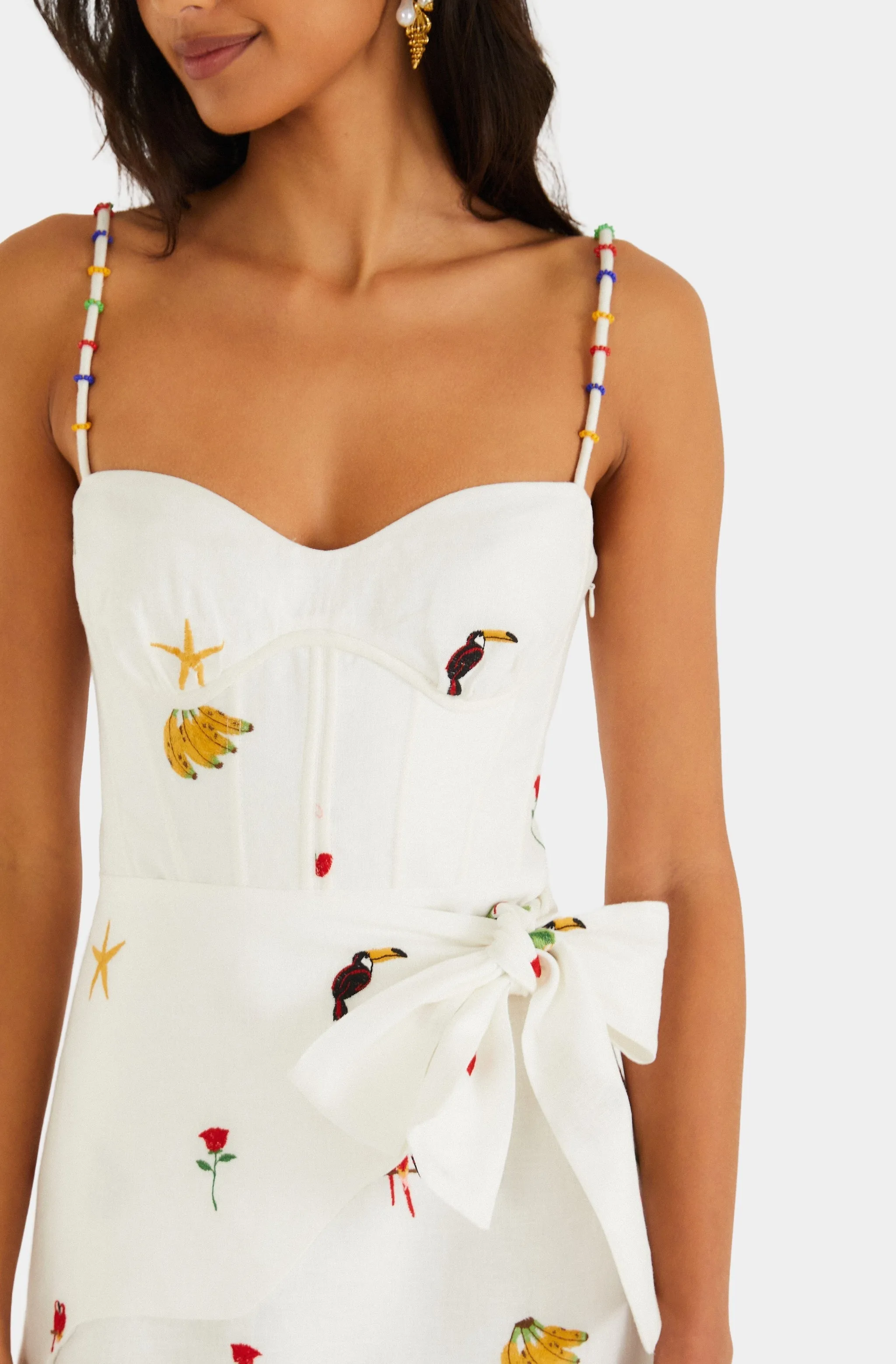 Cool Day Relaxed Off-White Sleeveless Mini Dress sold by Hemline product image thumbnail 2
