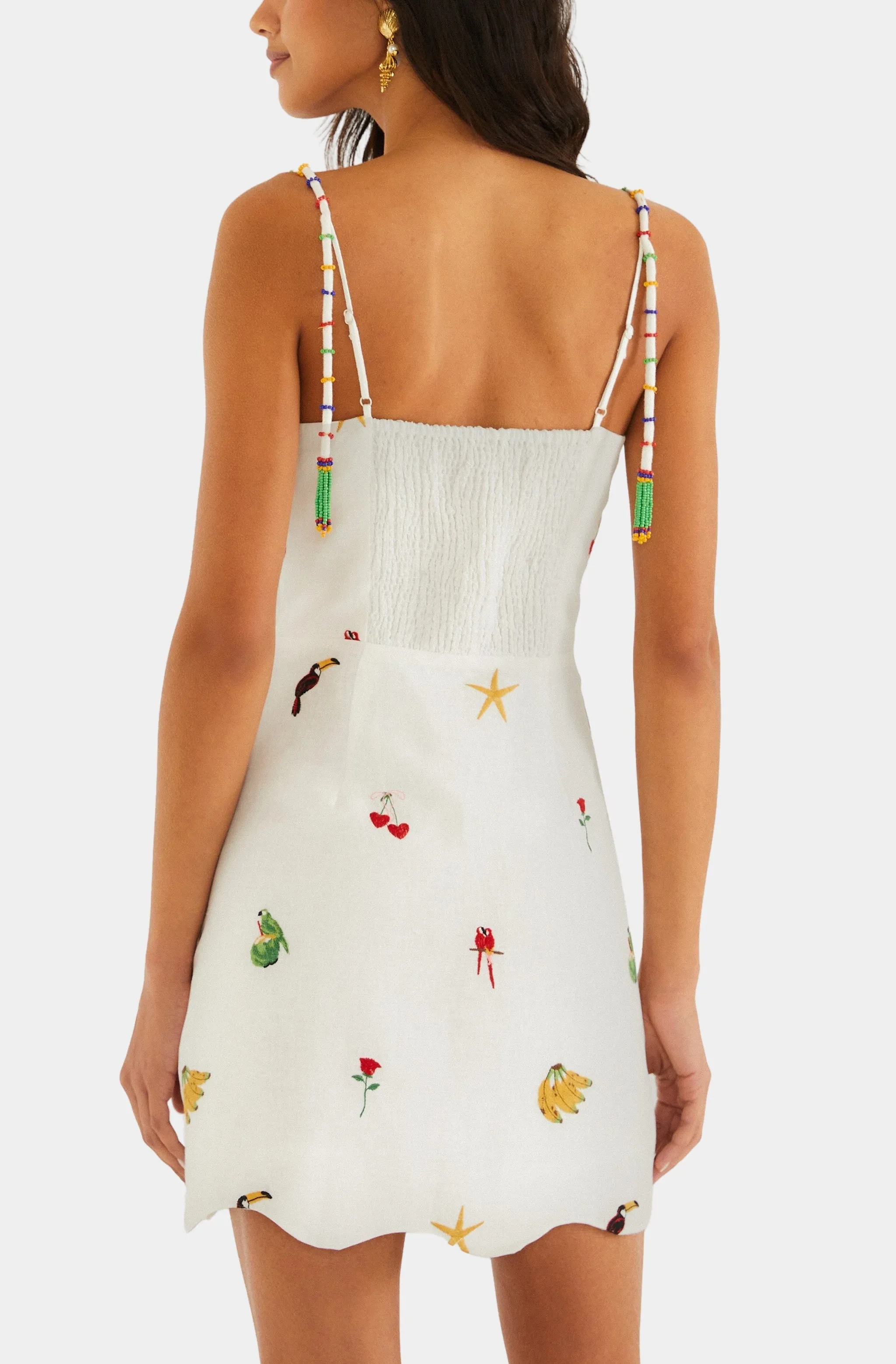 Cool Day Relaxed Off-White Sleeveless Mini Dress sold by Hemline product image thumbnail 3