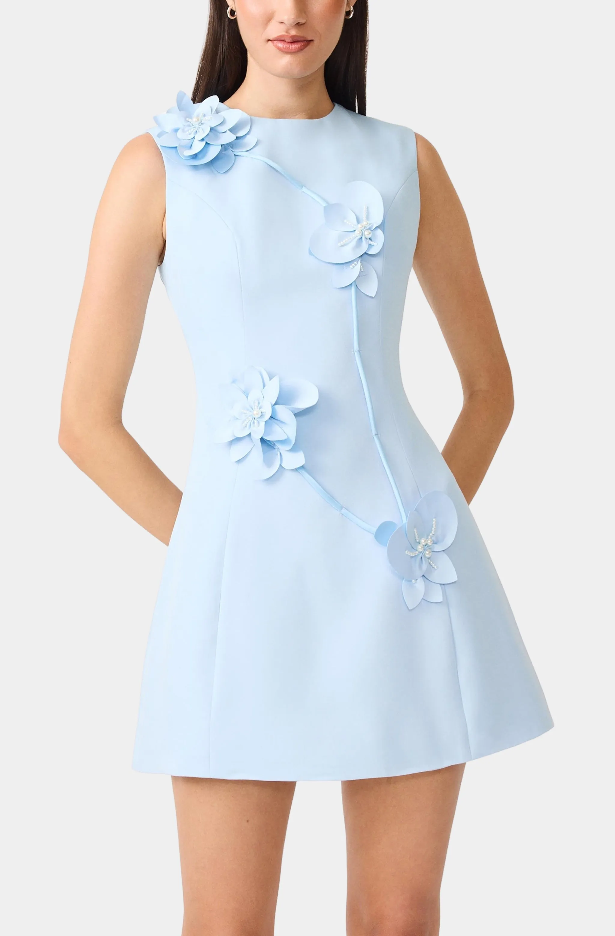 Reina 3D Floral Mini Dress sold by Hemline product image thumbnail 4
