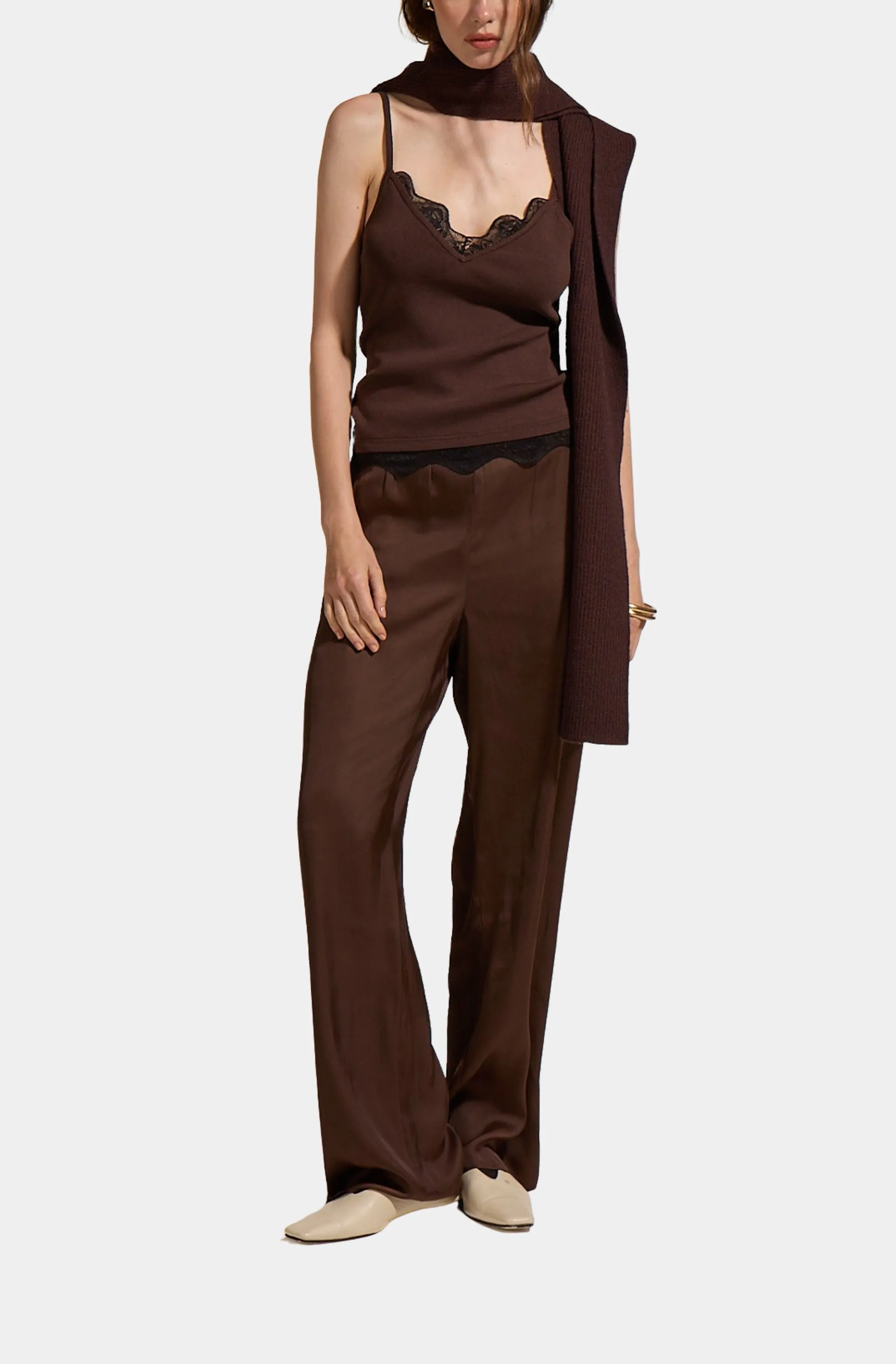 Television Lace Trim Knit Top sold by Hemline product image thumbnail 3