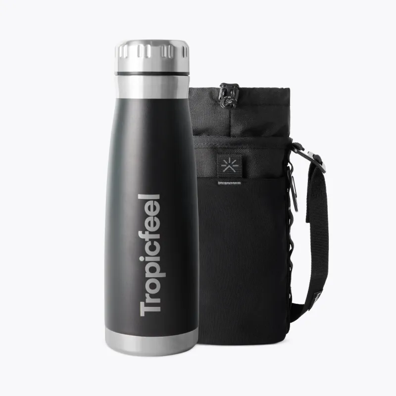 SIP™ Bottle + Daypack Core Black sold by Tropicfeel