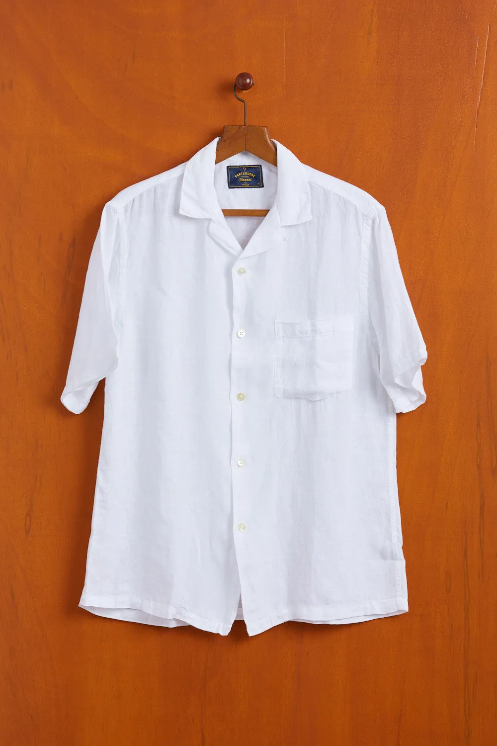 LINEN CAMP COLLAR - WHITE sold by Portuguese Flannel product image thumbnail 3