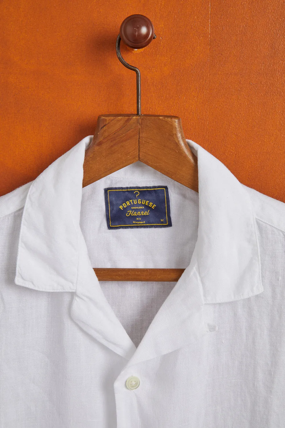 LINEN CAMP COLLAR - WHITE sold by Portuguese Flannel product image thumbnail 4