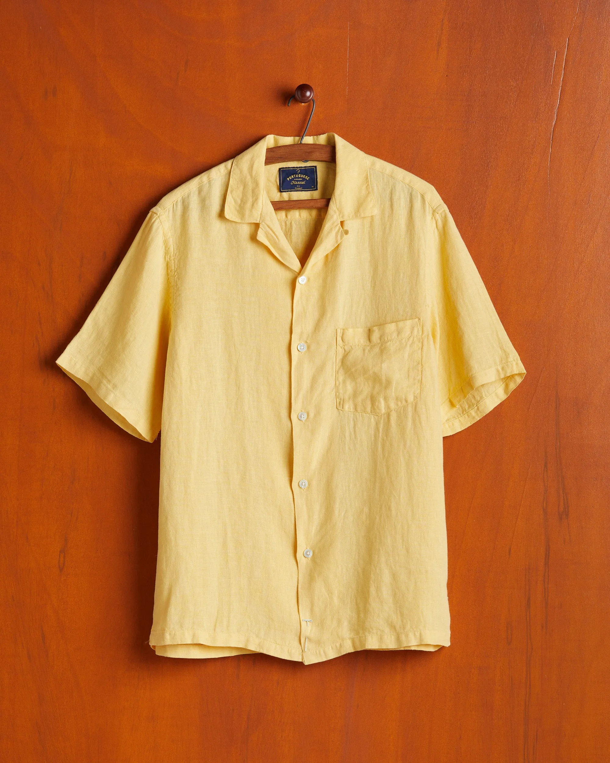 LINEN CAMP COLLAR - YELLOW sold by Portuguese Flannel product image thumbnail 3