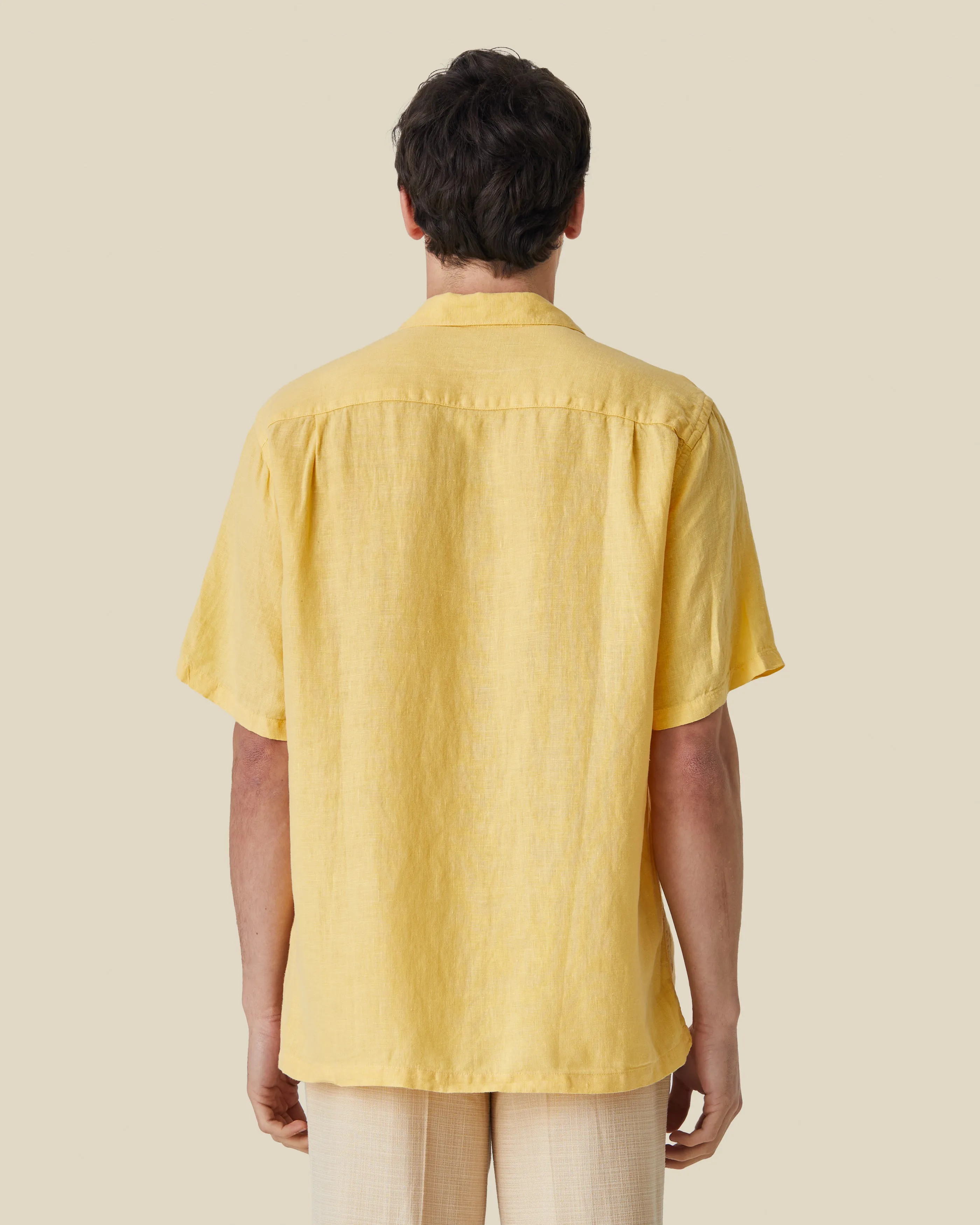 LINEN CAMP COLLAR - YELLOW sold by Portuguese Flannel product image thumbnail 2