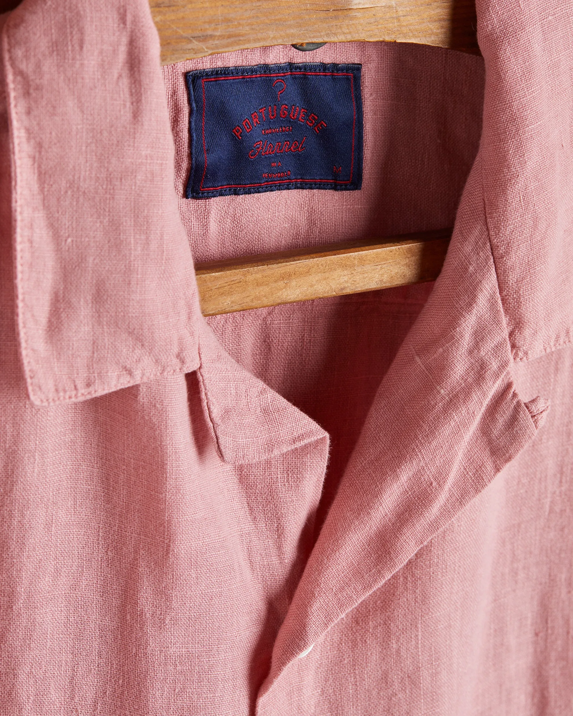 LINEN CAMP COLLAR - ROSE sold by Portuguese Flannel product image thumbnail 5