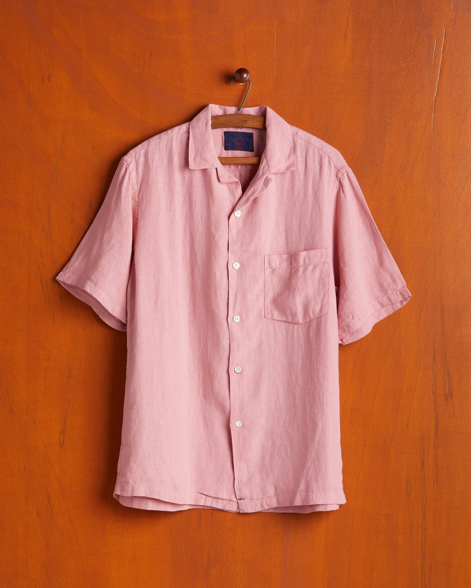 LINEN CAMP COLLAR - ROSE sold by Portuguese Flannel product image thumbnail 3