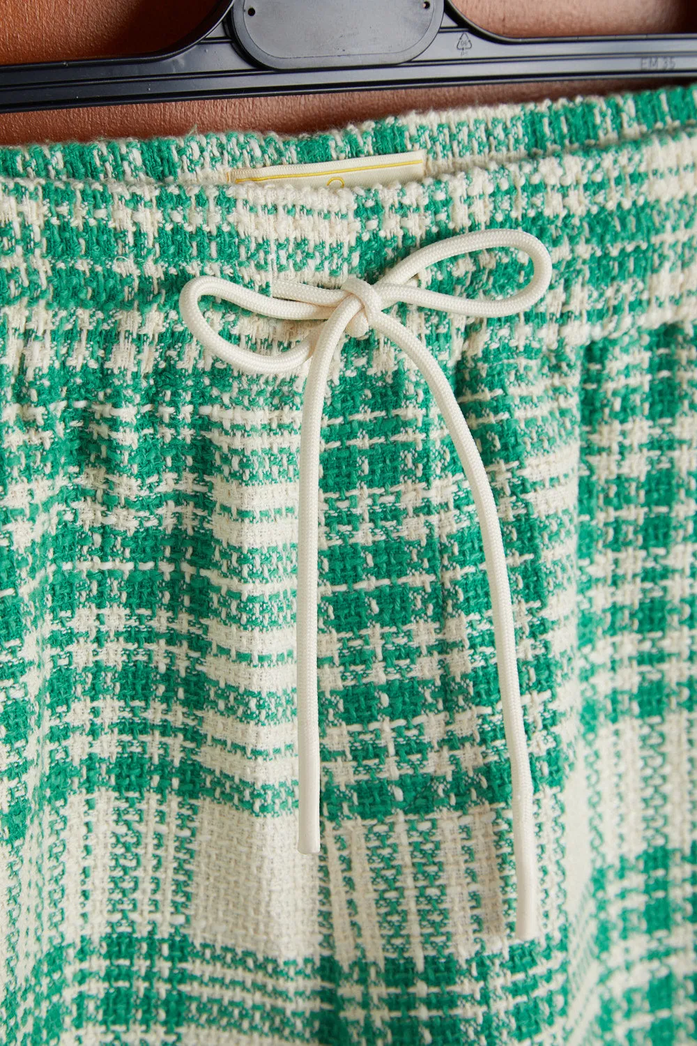 GARDEN PLAID BOUCLÉ SHORTS - GREEN sold by Portuguese Flannel product image thumbnail 4