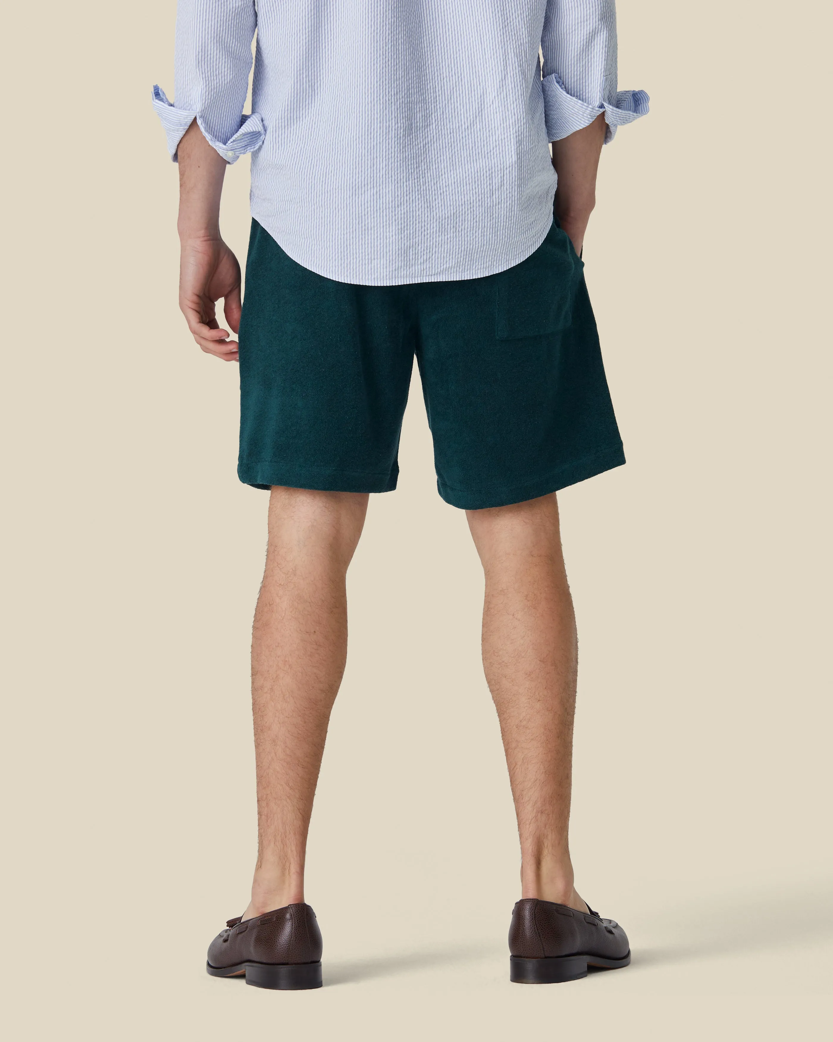 TERRY SHORTS - GREEN sold by Portuguese Flannel product image thumbnail 2