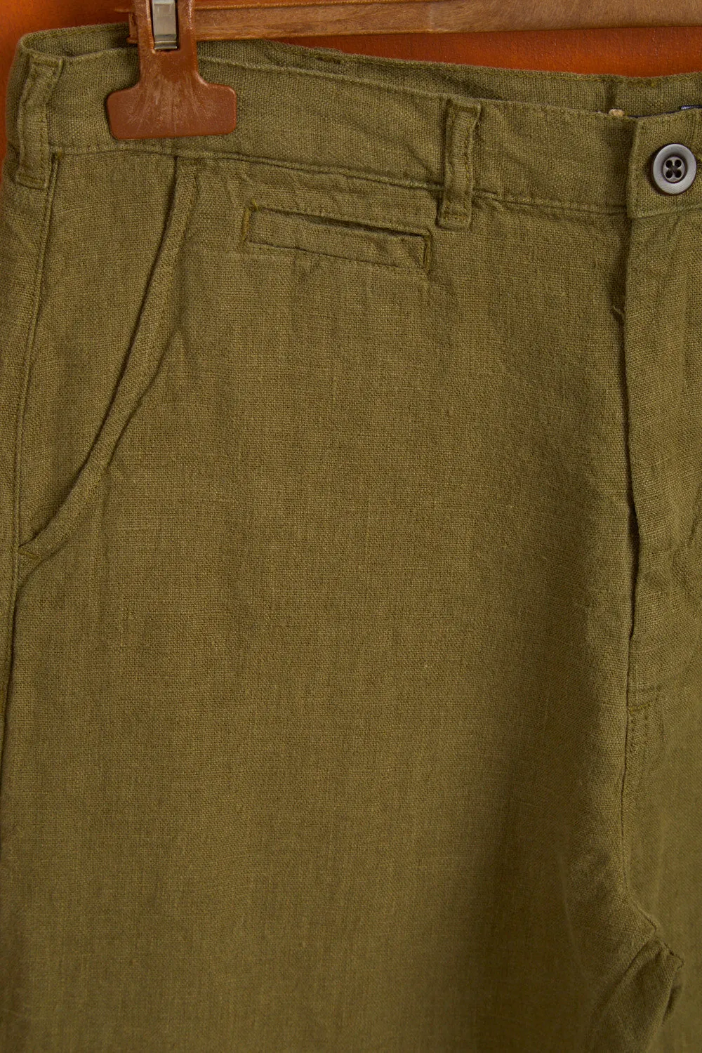 LINEN TROUSERS - OLIVE sold by Portuguese Flannel product image thumbnail 4