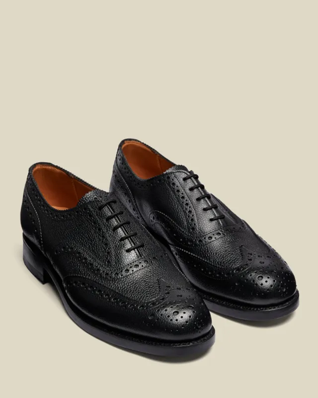 Portuguese Flannel | Sanders - Highland Brogue - Black Grain made by Portuguese Flannel