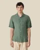 LINEN CAMP COLLAR - DRY GREEN sold by Portuguese Flannel