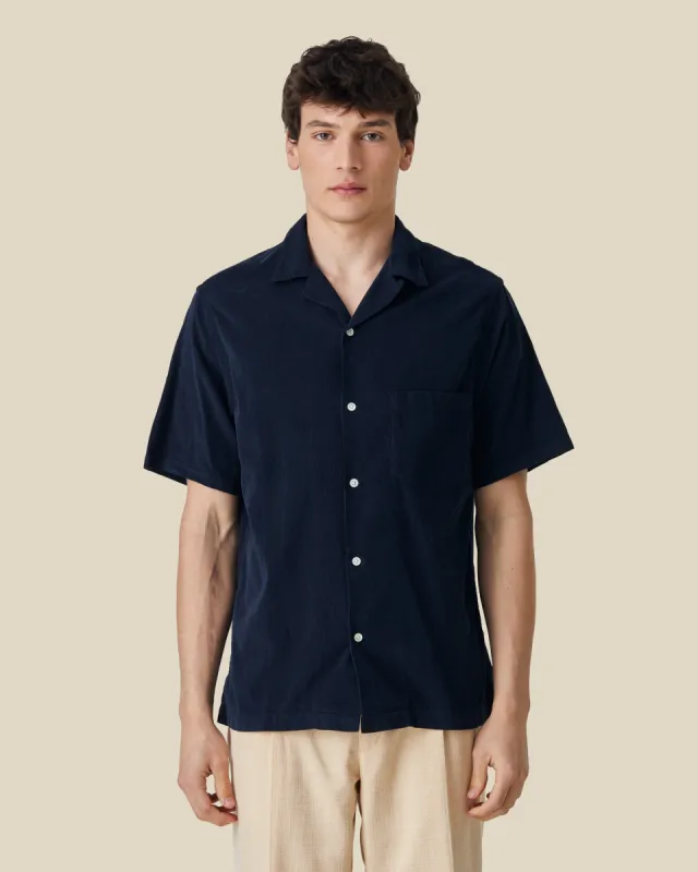 CORD CAMP COLLAR - NAVY sold by Portuguese Flannel
