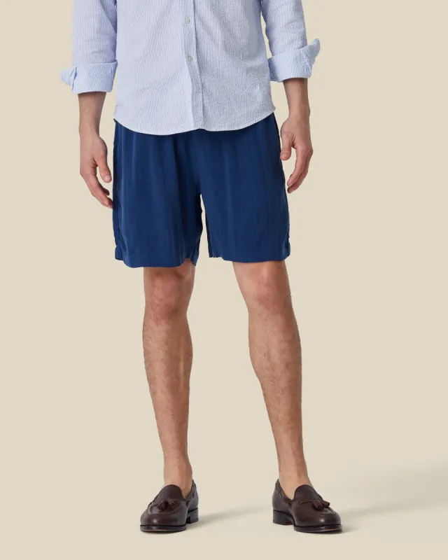 CUPRO SHORTS - BLUE sold by Portuguese Flannel