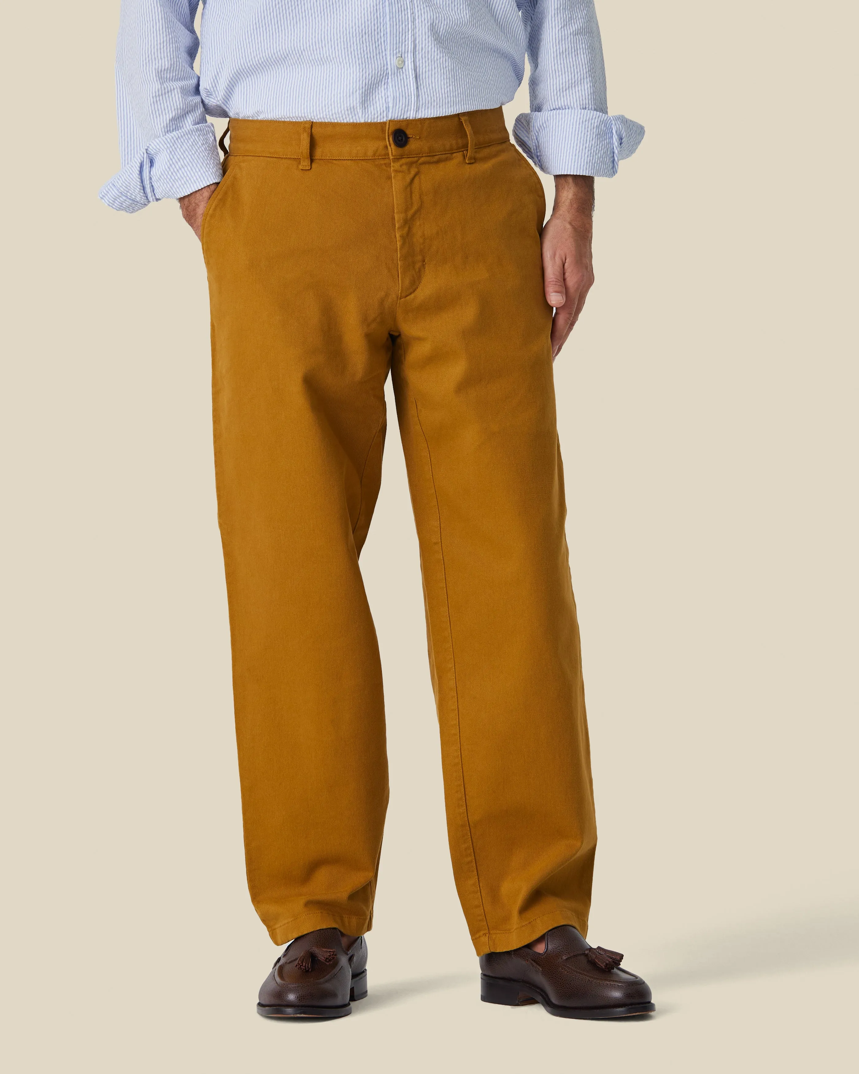 LABURA TWILL TROUSRES - BRONZE sold by Portuguese Flannel