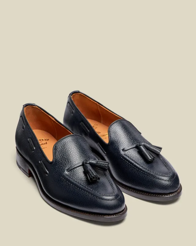 Portuguese Flannel | Sanders - Tassel Loafer - Navy Grain made by Portuguese Flannel