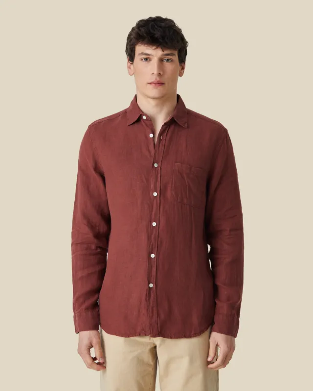 LINEN - BORDEAUX sold by Portuguese Flannel