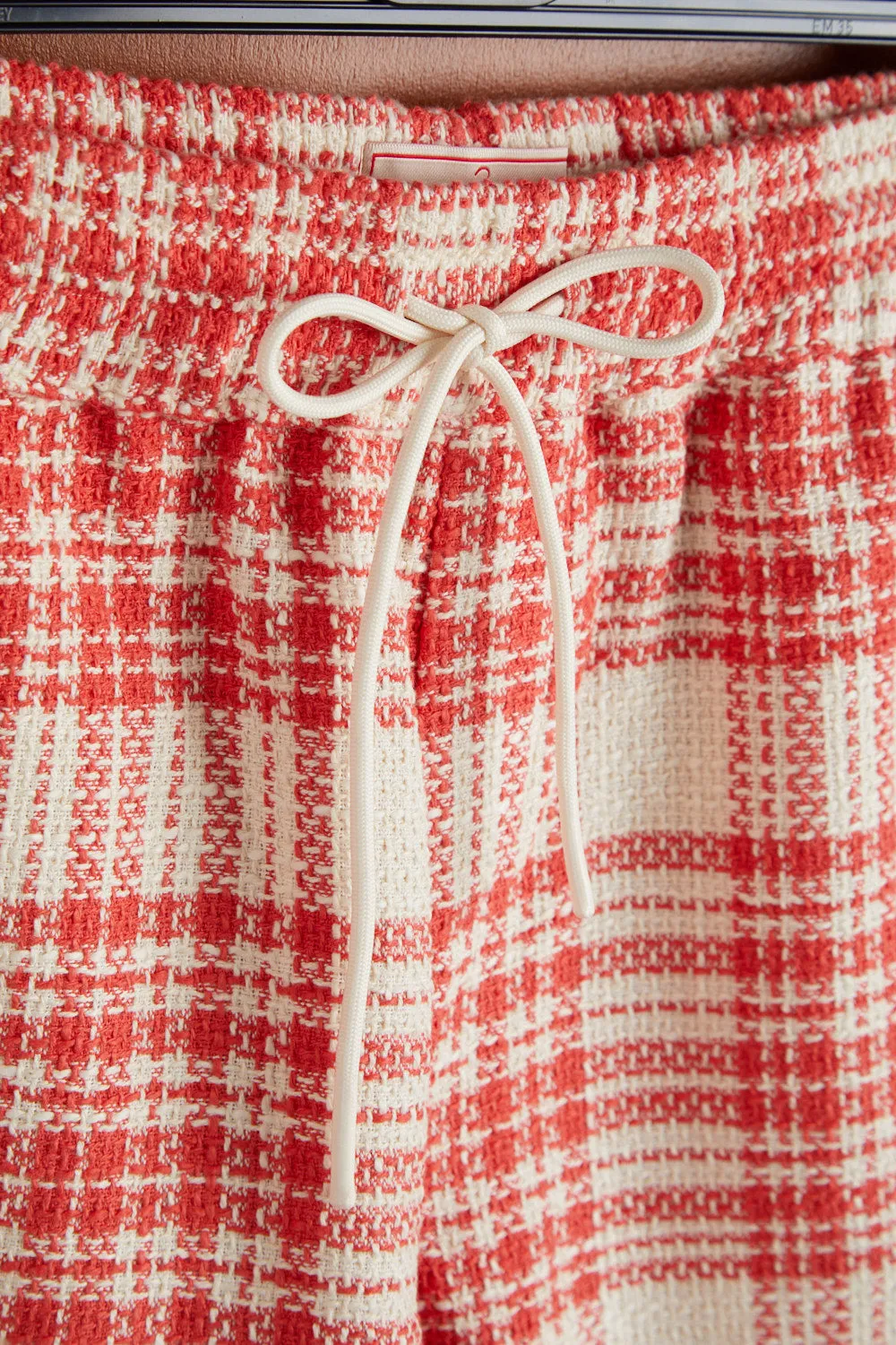 GARDEN PLAID BOUCLÉ SHORTS - RED sold by Portuguese Flannel product image thumbnail 4