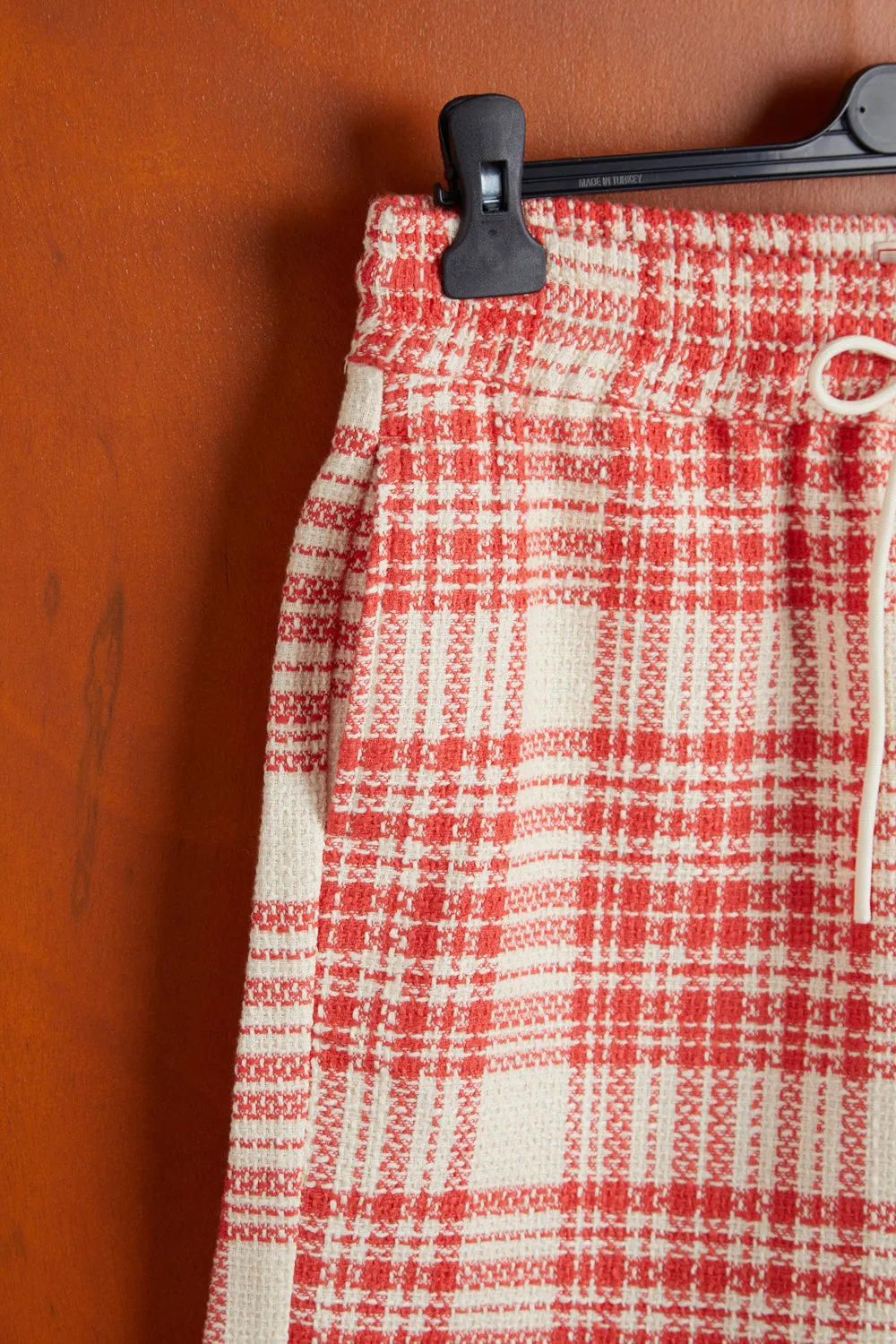 GARDEN PLAID BOUCLÉ SHORTS - RED sold by Portuguese Flannel product image thumbnail 5