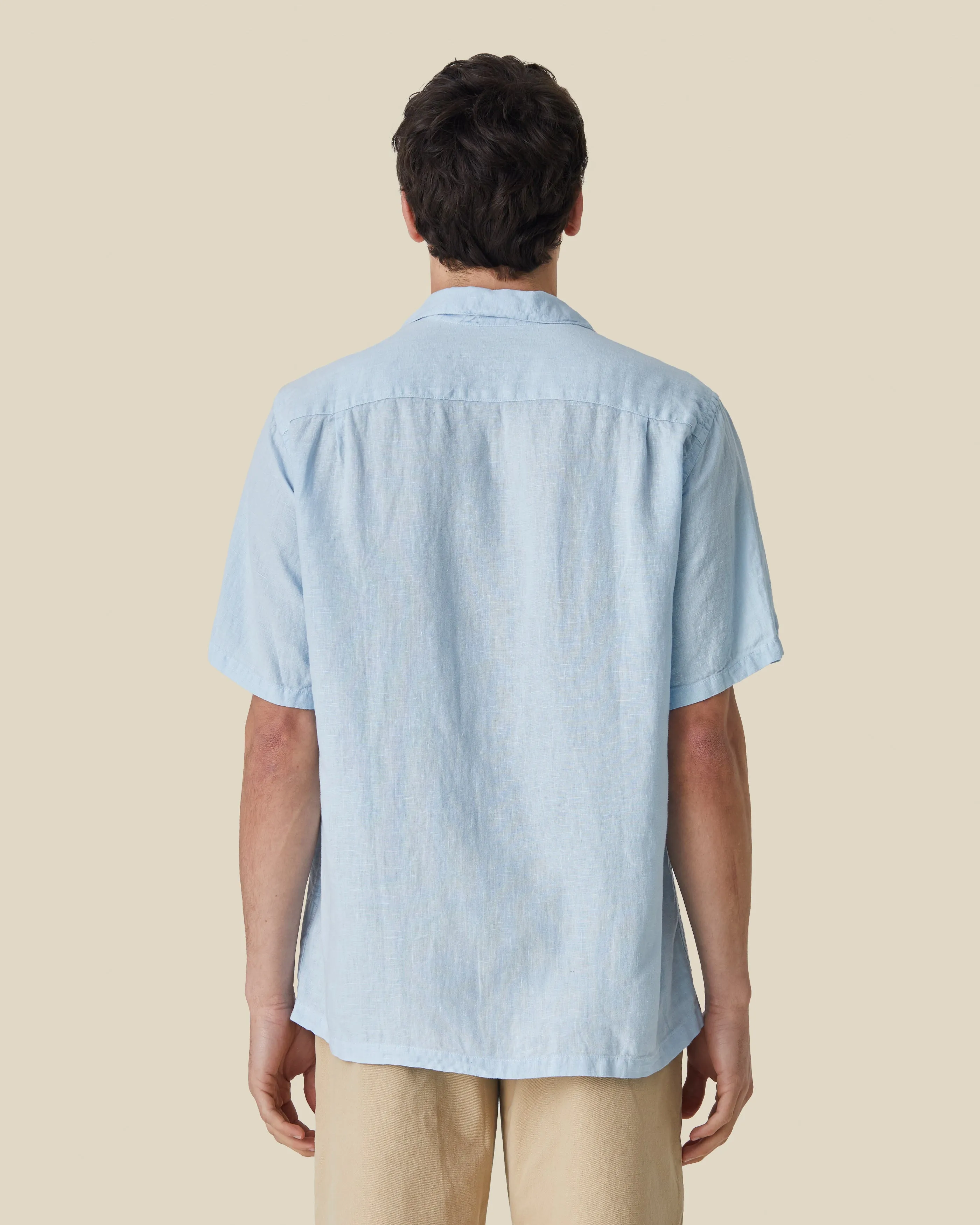 LINEN CAMP COLLAR - SKY sold by Portuguese Flannel product image thumbnail 2