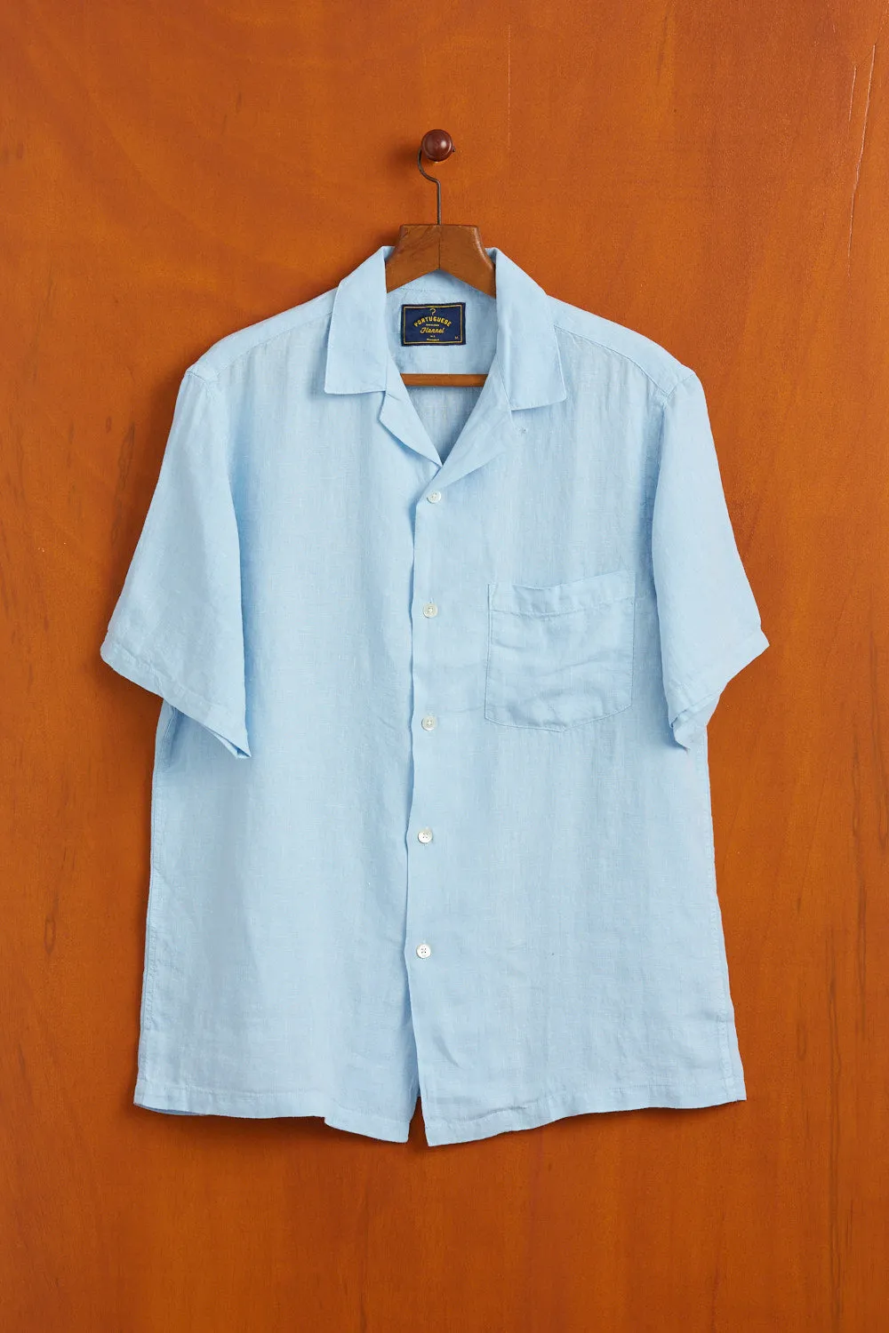 LINEN CAMP COLLAR - SKY sold by Portuguese Flannel product image thumbnail 3