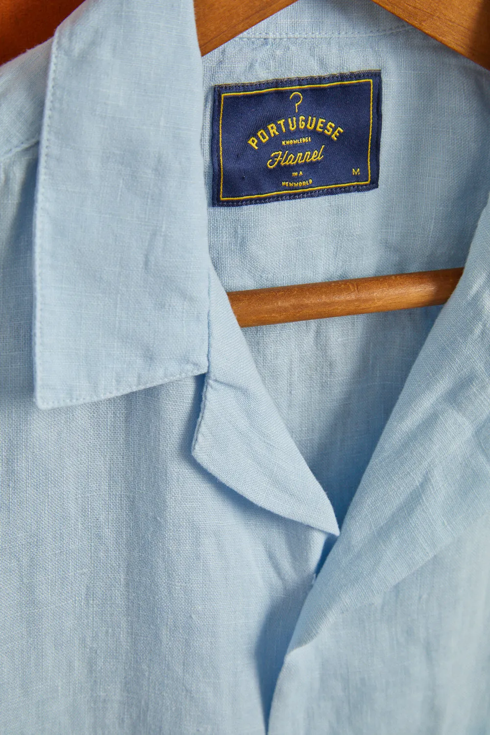 LINEN CAMP COLLAR - SKY sold by Portuguese Flannel product image thumbnail 5