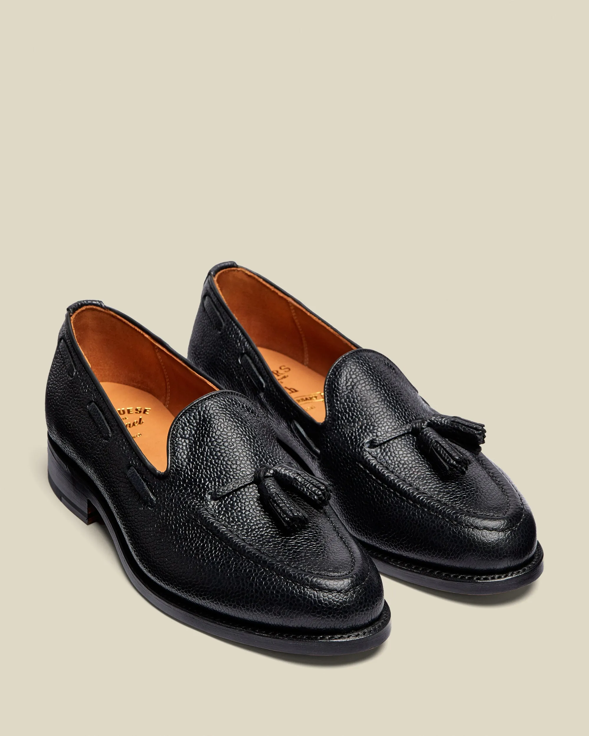 Portuguese Flannel | Sanders - Tassel Loafer - Black Grain sold by Portuguese Flannel