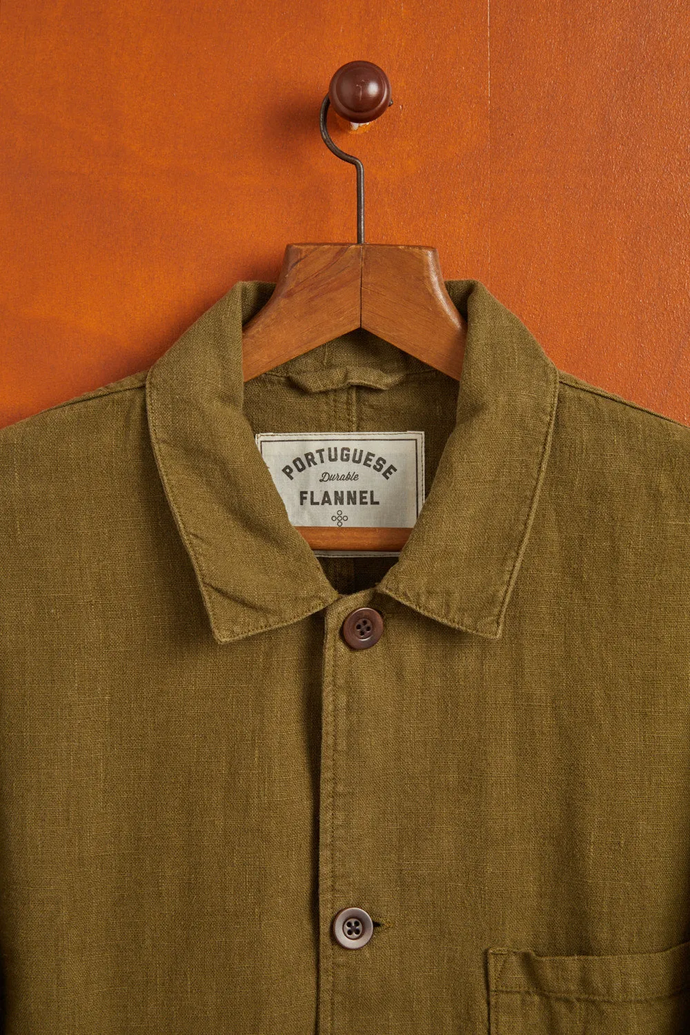 LABURA LINEN JACKET - OLIVE sold by Portuguese Flannel product image thumbnail 4
