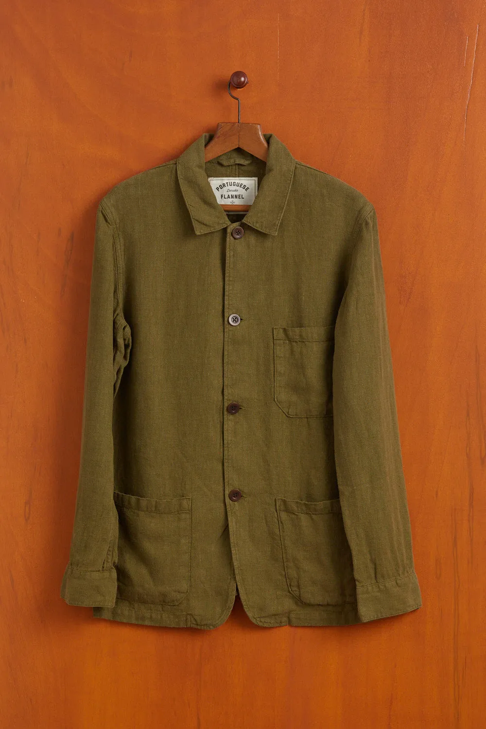 LABURA LINEN JACKET - OLIVE sold by Portuguese Flannel product image thumbnail 3