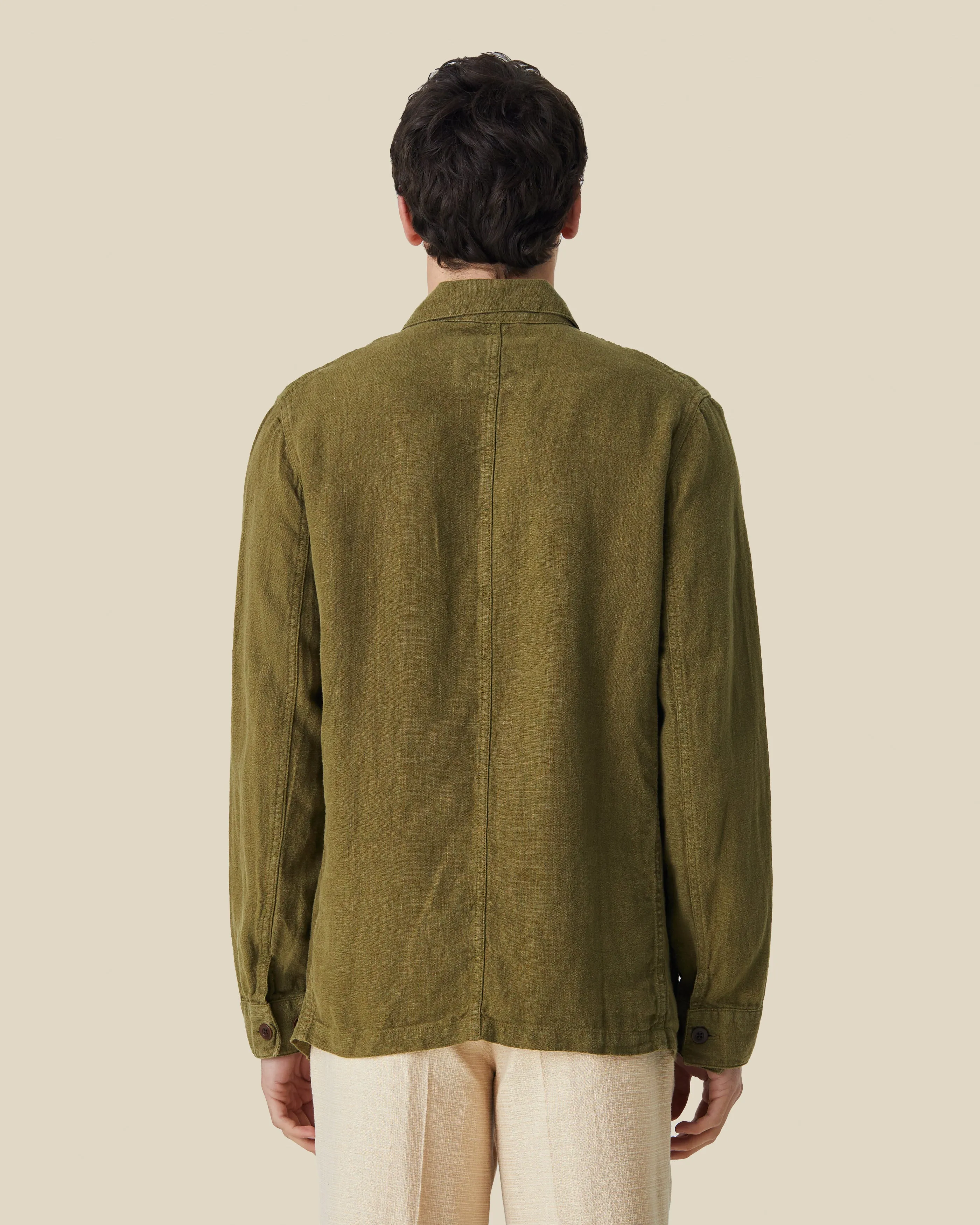 LABURA LINEN JACKET - OLIVE sold by Portuguese Flannel product image thumbnail 2