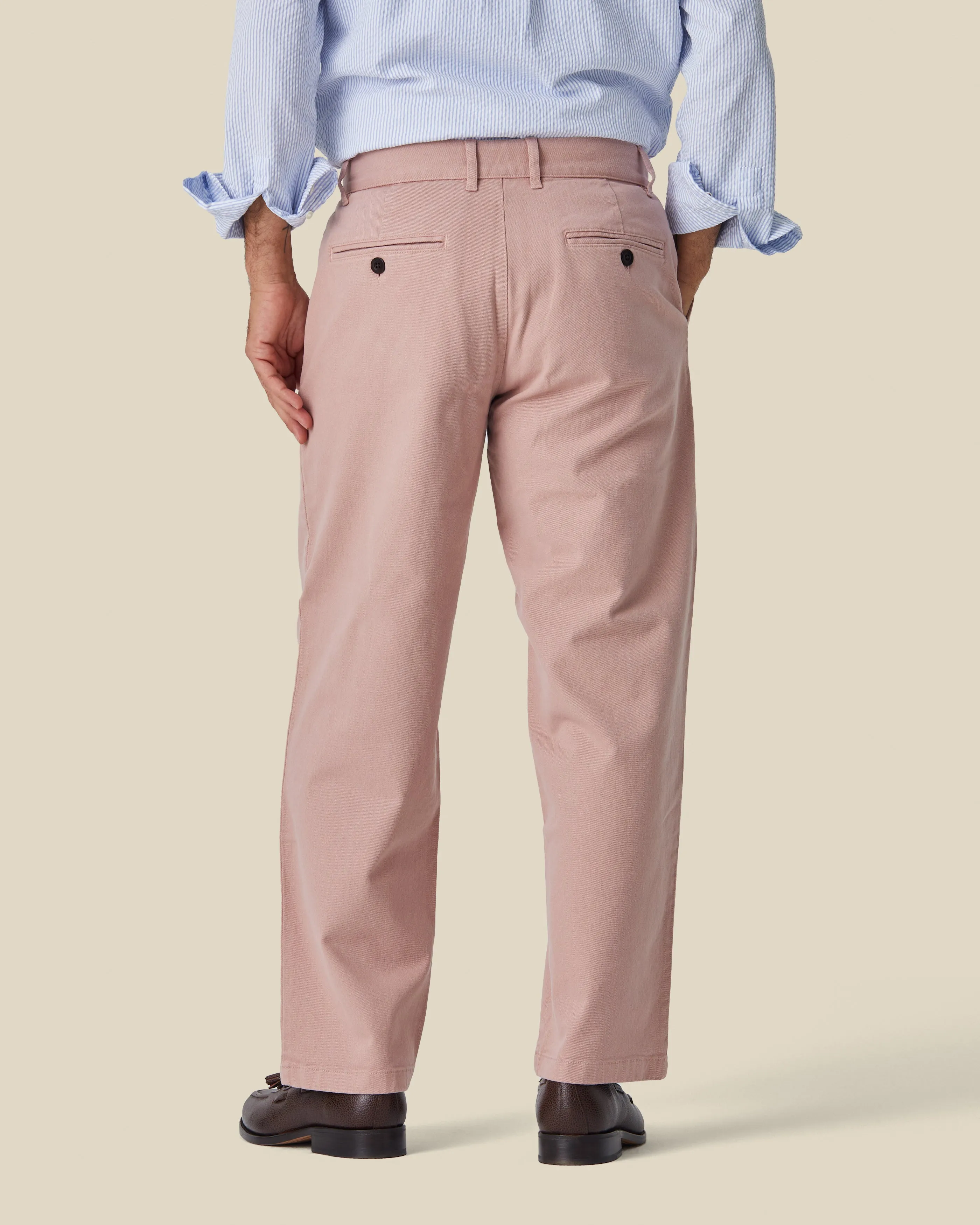 LABURA TWILL TROUSERS - ROSE sold by Portuguese Flannel product image thumbnail 2