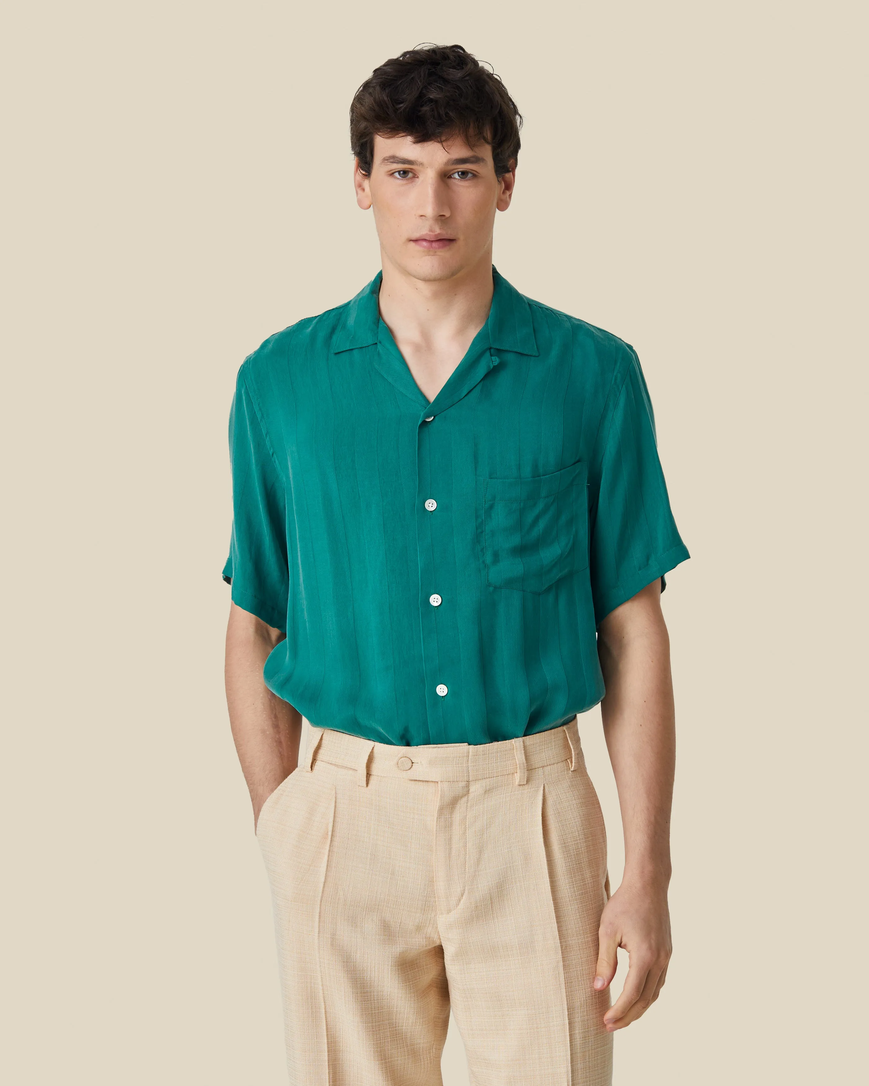 CUPRO STRIPE - GREEN sold by Portuguese Flannel