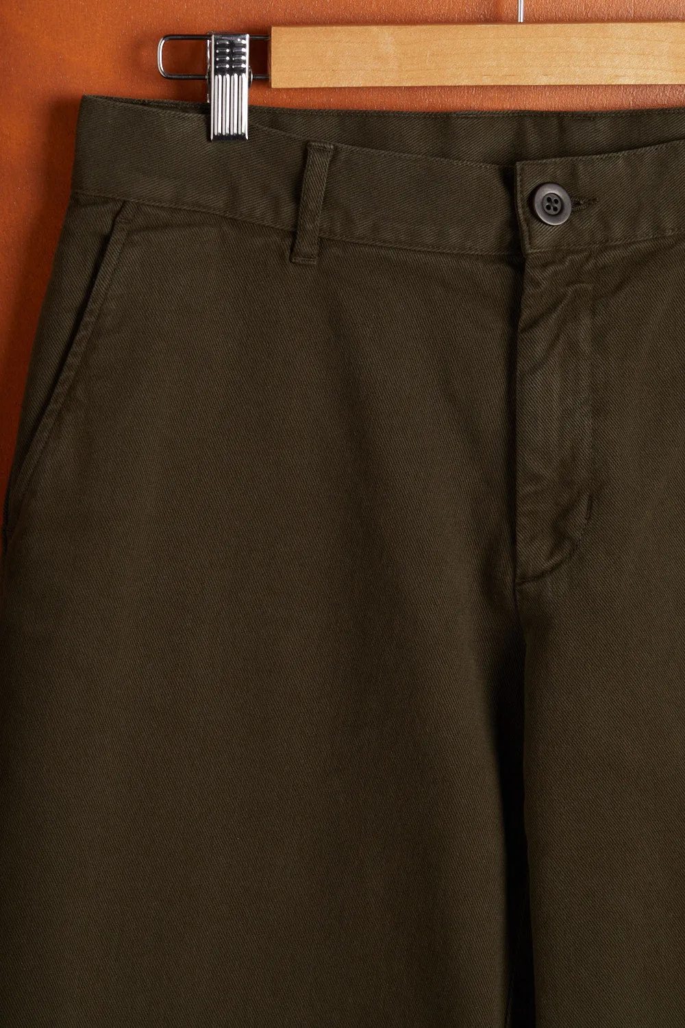 LABURA TWILL TROUSERS - OLIVE sold by Portuguese Flannel product image thumbnail 5