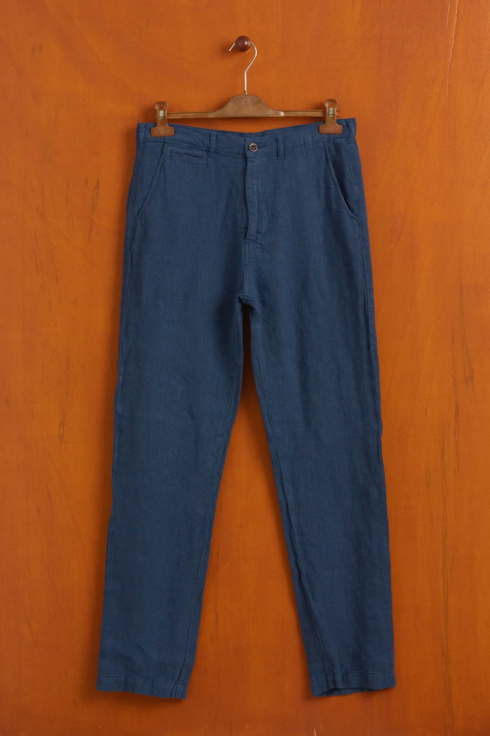 LINEN TROUSERS - NAVY sold by Portuguese Flannel product image thumbnail 3