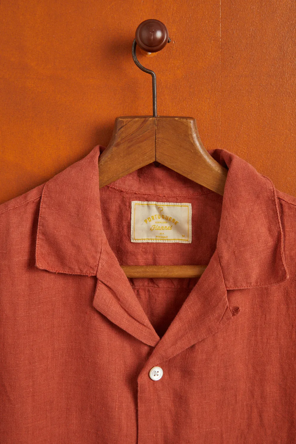 LINEN CAMP COLLAR - TERRACOTA sold by Portuguese Flannel product image thumbnail 4