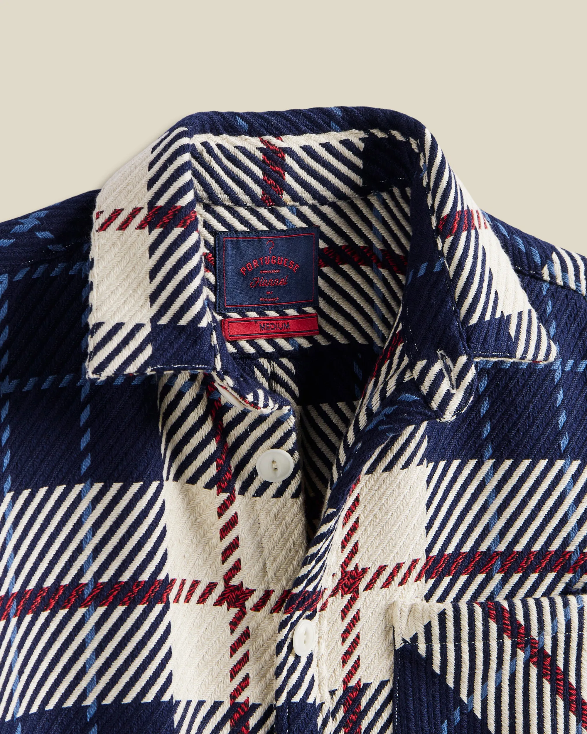 Upper Overshirt - Navy/Red sold by Portuguese Flannel product image thumbnail 2