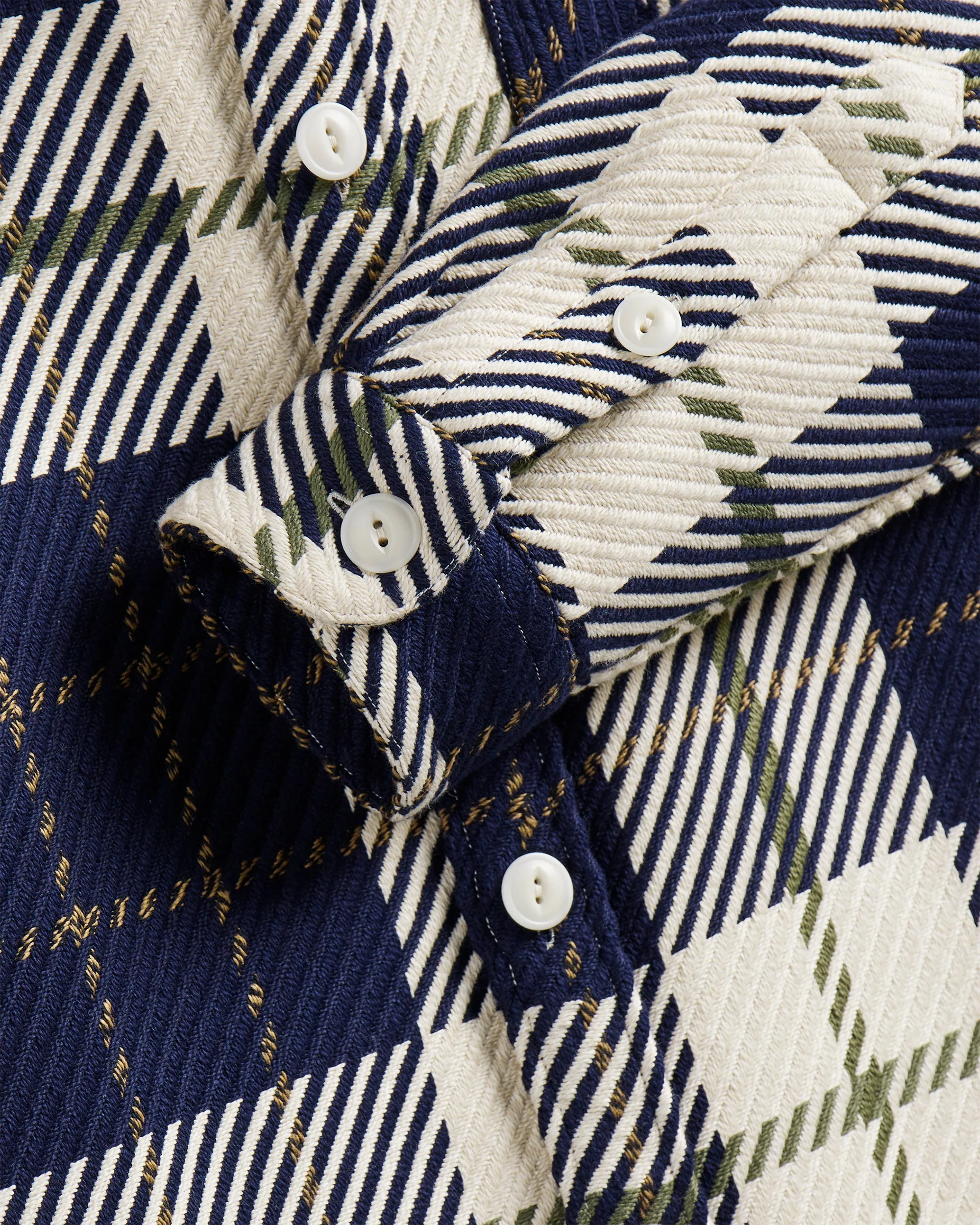 Upper Overshirt - Navy/Green sold by Portuguese Flannel product image thumbnail 4