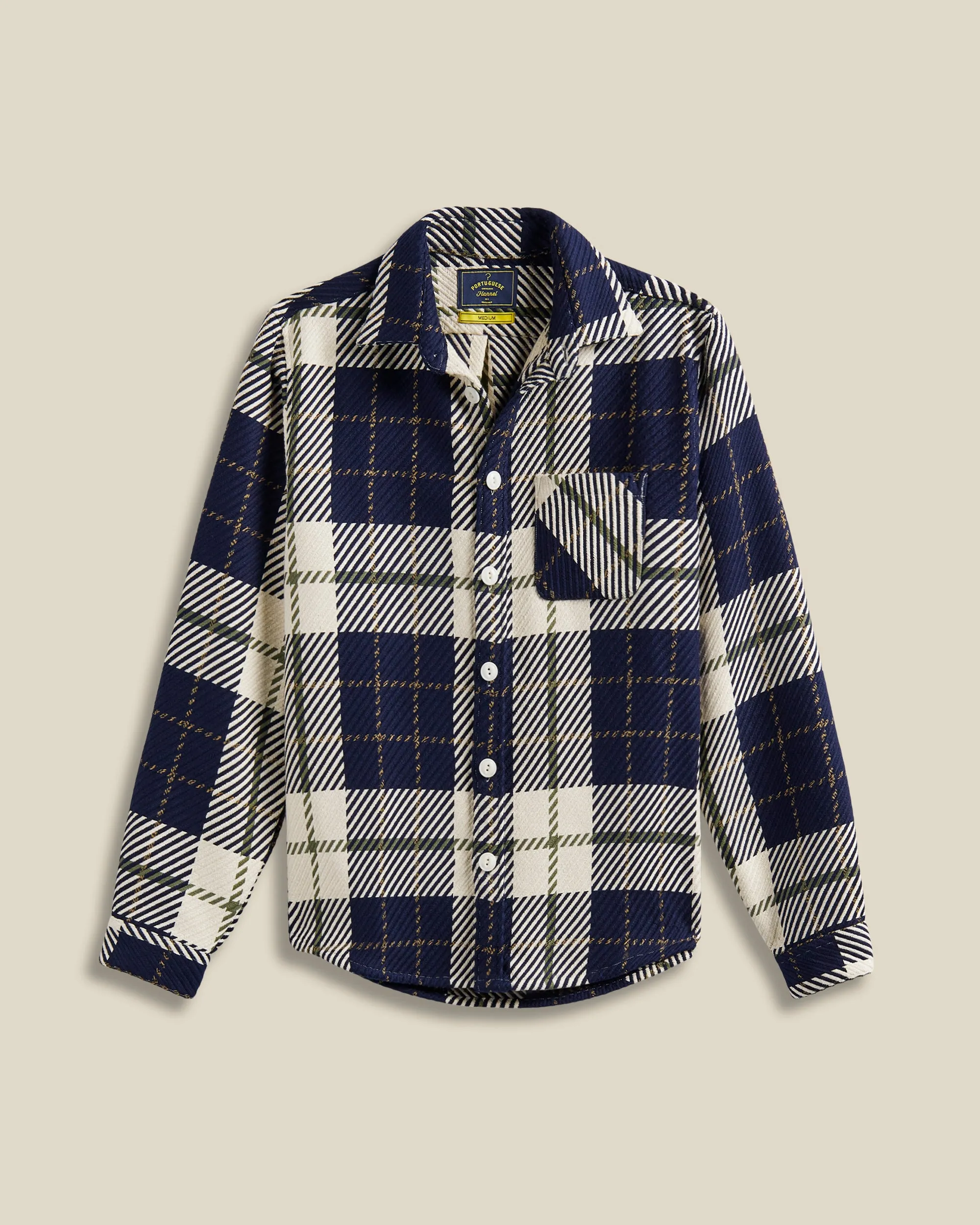 Upper Overshirt - Navy/Green sold by Portuguese Flannel