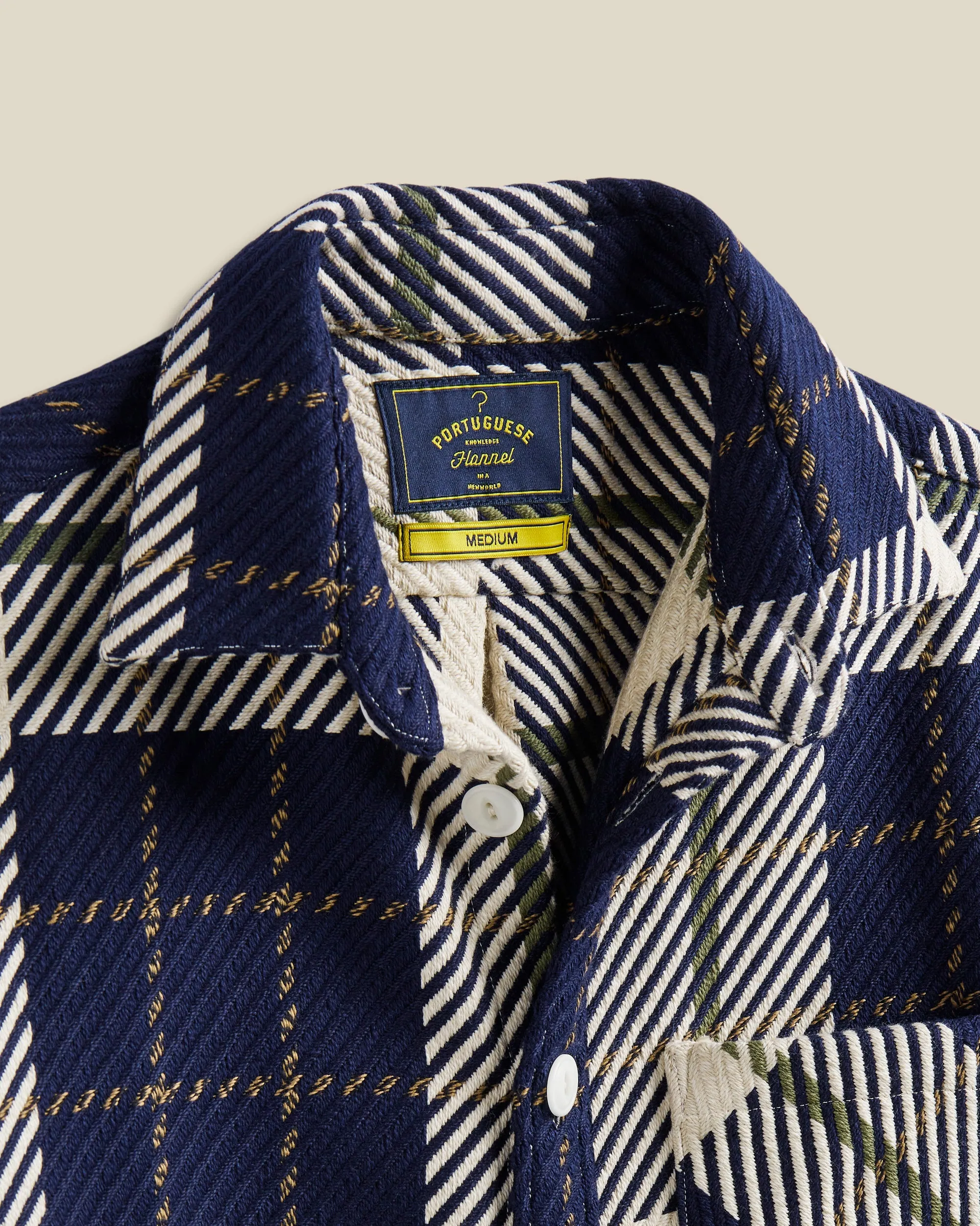 Upper Overshirt - Navy/Green sold by Portuguese Flannel product image thumbnail 2